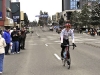 Some Amgen riders biked through the casino corridor right after the race was called off due to weather Sunday May 15, 2011.Â 