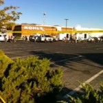 sue photo Media swarm the command area behind the Carson City IHOP. Photo/Susan Wood