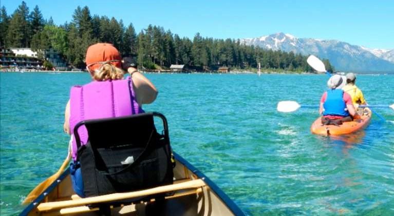 A scenic paddle between Tahoe eateries