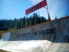 For the second-to-last obstacle, participants will have to run up the 15 foot high quarter pipe known as Everest. Not an easy task, even when it\'s not covered in slippery mud.