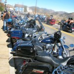 Street Vibrations 2009 010 Bikers stake out their territory in Virginia City. Photo/Brenda Knox
