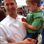 wine David Lutz and son Jacob after the big win.