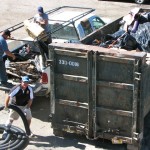 James Grant, John Heim and Chris Hansen clean Heavenly. Photo/Heveanly