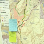 bike Post-it notes on proposed by trails.