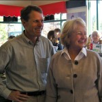 gaines Assemblyman Ted Gaines and Red Hut owner Nancy Gardner. Photo/Kathryn Reed