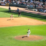 giants Tim Lincecum pitches Thursday, while Rich Aurilia plays first for the Giants. Photo/Kathryn Reed