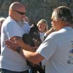 Wayne McKnight and Tom Millham prepare for the release. Photo/Kathryn Reed