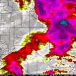 Satellite image of Sierra storm.