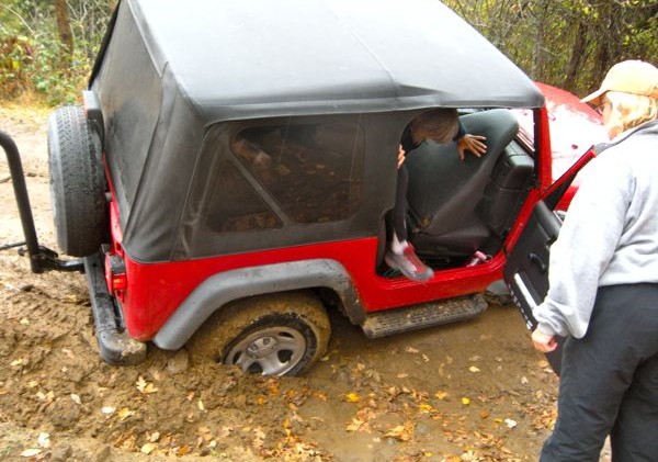 Girls camping — all about mud and water