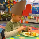 shes Brandon Leavens enjoys his Thanksgiving feast. Photo/Kathryn Reed