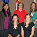 sorop Standing, l-r, Diku Sherpa, Erika Cook, Glory Pillsbury; seated, Kelsey Smith and Hannah Elder.