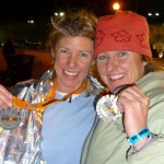 ironman Martine Milton and Rene Brejc with finisher medals from their first Ironman. Photo/Provided