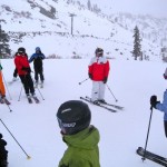 Jonny Moseley offers advice Dec. 16 during Squaw's WOW session. Photo/Kathryn Reed