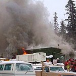 Kirkwood's power plant goes up in flames Jan. 1. Photo/News 10-ABC