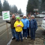 protest Protesters at Broc's Puppies on Jan. 9. Photo/Judy Brown