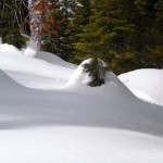 nstar-2 Mounds of snow along the trail.