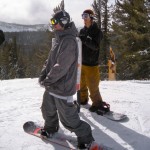 ski-2 Mike Shea and Evan Strong are ready to tackle the boardercross at Sierra. Photos/Kathryn Reed