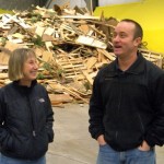 str-1 Jeanne Lear and John Marchini in STR's Resource Recovery Center. Photos/Kathryn Reed