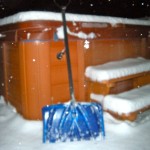snow Hot tubs are going to be needed after all the shoveling. Photo/Kathryn Reed