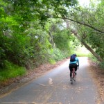 fol-2 Sue Wood rides along the American River Trail.
