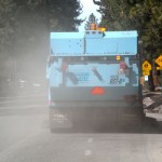roads 4 A South Lake Tahoe street sweeper creates dust. Photos/Kathryn Reed