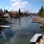 Channels in the Tahoe Keys in South Lake Tahoe are full of milfoil. Photo/Kathryn Reed