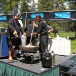 cooking pork Cooking up batches of pork on the 17th hole at Edgewood Tahoe in 2009. Photos/Kathryn Reed