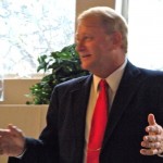 curtis Congressional candidate Clint Curtis speaks in South Lake Tahoe on May 12. Photo/Kathryn Reed