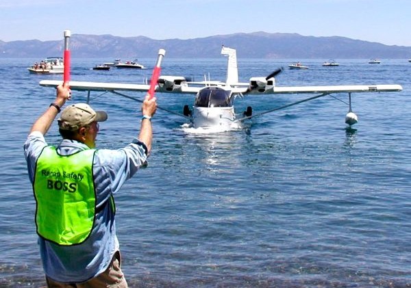 Seaplane firm operating in Tahoe without a permit