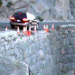 The rock barrier on Echo Summit will be replaced next week. Photo/Kathryn Reed