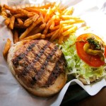 A turkey burger and fries at Mott Canyon fuel a hungry reporter. Photo/Austin Fay