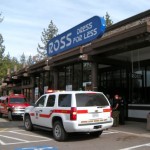 Fire crews keep people from the South Lake Tahoe Ross store June 7because of an electrical problem. Photo/Kathryn Reed