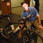 bike-1 Beyond degress in kinesiology and physical therapy, Jason Collin has training in bike fitting just for people in health care. Photos/Kathryn Reed