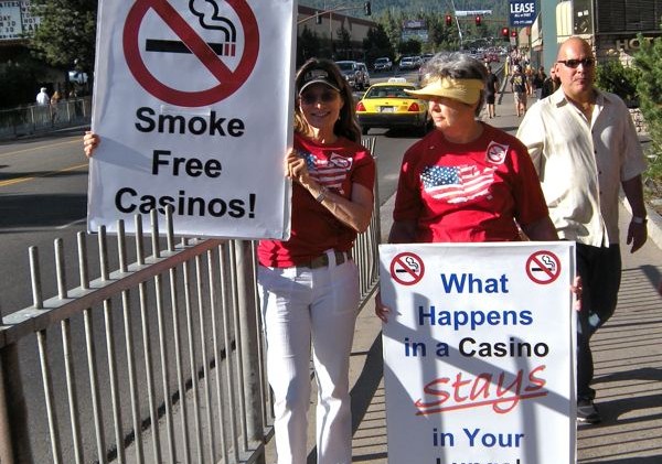 Protesters lobby for smoke-free casinos