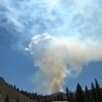 fire Smoke from the Wolf Creek Fire can be seen from miles away. Photo/Sierra Front