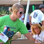 Event organizer Jenn Boyd at work.