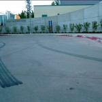 School officials are not happy with skid marks at STHS. Photos/Kathryn Reed