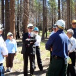 mclintock-1 Rep. Tom McClintock, center, listens to Lake Tahoe Basin fire officials on Sept. 7. Photos/Kathryn Reed