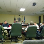 pot meeting Officials on Sept. 29 work on South Tahoe's draft pot cultivation ordinance. Photo/Kathryn Reed