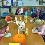 water-3 Students draw on a drop water to show what water means to them. Photos/Kathryn Reed