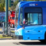 bluego BlueGo buses operate under a fiscal cloud of uncertainty. Photo/Kathryn Reed