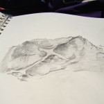 drawing Mount Tallac by Jessica Day.