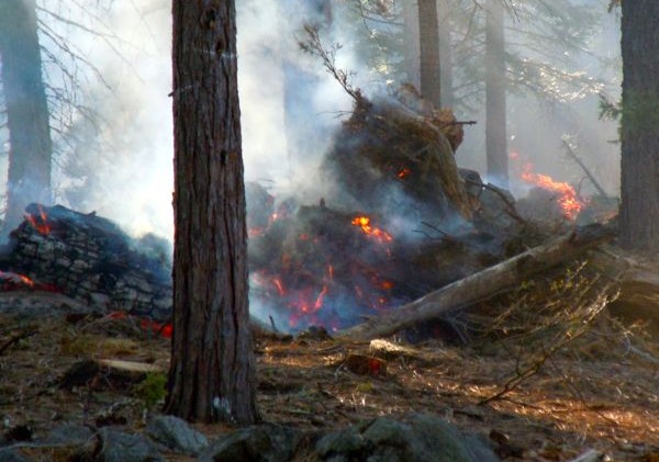 Smoke, flames at Fallen Leaf Lake are control burn