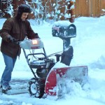 rene Rene Smania of South Lake Tahoe plows his driveway Nov. 20 so he can get to work. Photo/Kathryn Reed