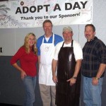 bread broth Karen Foster, Andrew Strain, Russ Mortellaro and Les Marsh help at Bread & Broth. Photo/Provided