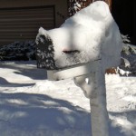 Mail keeps coming even in the snow and with the house number covered. Photo/Kathryn Reed