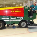 zamboni Howie Nave driving the Zamboni at the South Lake Tahoe Ice Arena. Photo/Provided