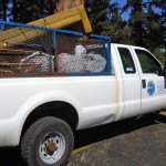 Picking up abandoned couches is part of what Clean Tahoe crews do. Photo/Kathryn Reed