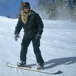 board-1 Former Army Ranger Gary Nolte doesn't let the lack of feeling in one leg stop him from taming Sierra's slopes. Photos/Jessie Marchesseau