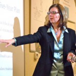 South Lake Tahoe Finance Director on March 1 goes over the five-year budget plan. Photo/Kathryn Reed